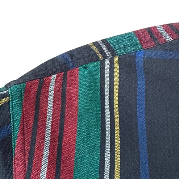 90's Gap Classic Multicolor Tartan PatternPlaid Button Down - Picture 5 of 9